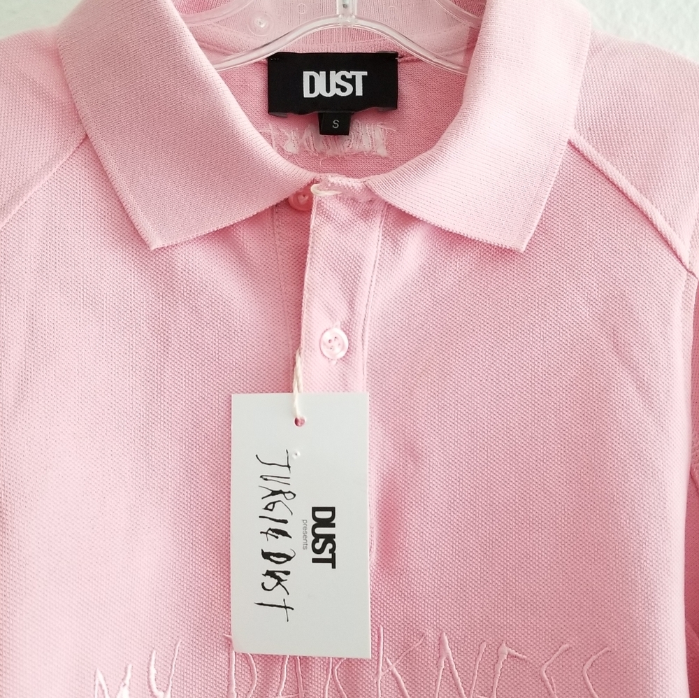 Dust Polo Shirt Cold Shoulders Pink Size Size S Small - Picture 4 of 6